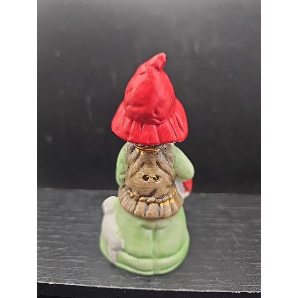 Vintage Christmas Boy Ceramic Figurine Bell With Drum and Lamb 1980 - Picture 3 of 6